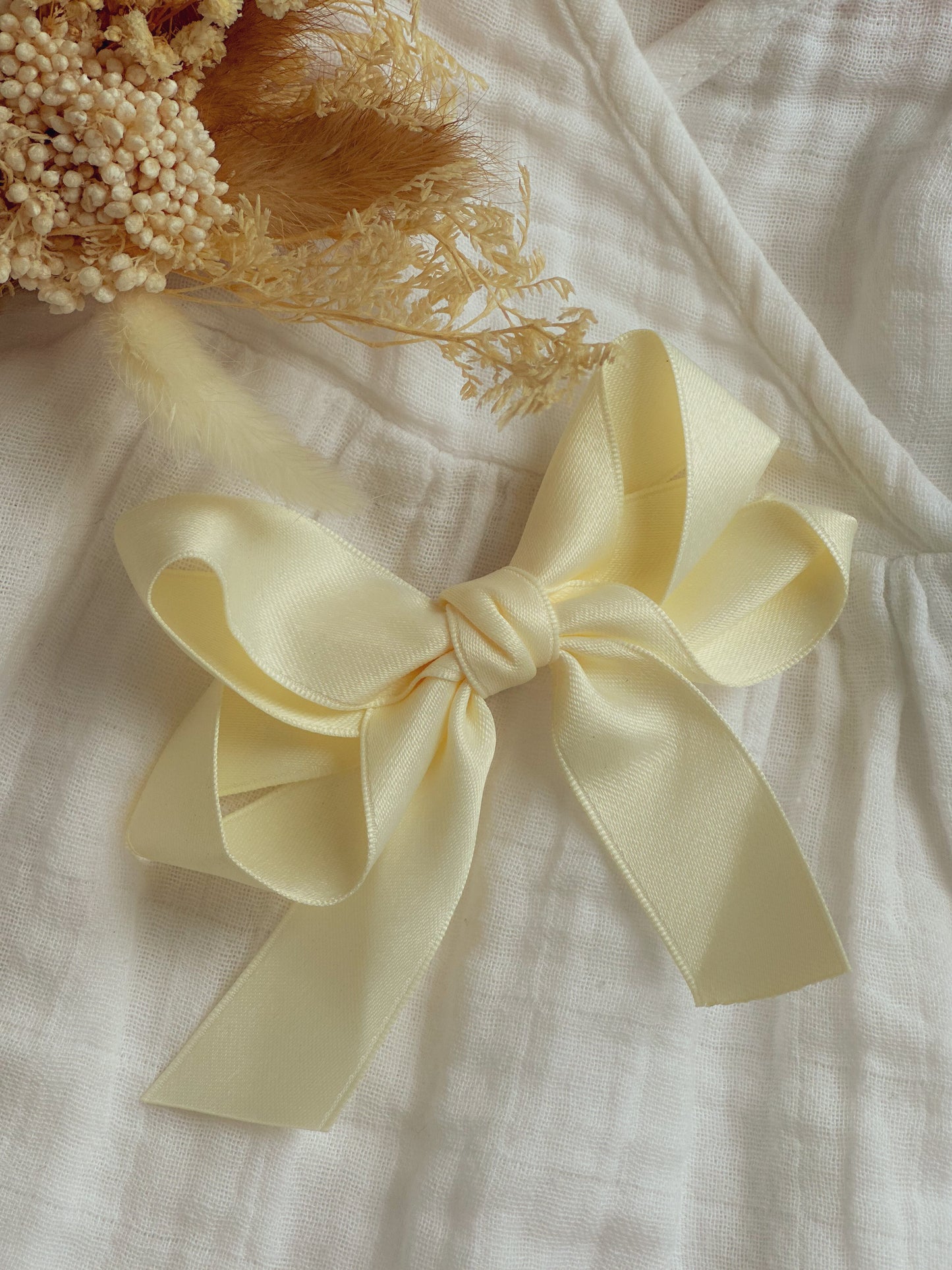 Nina Satin Ribbon Bow Clip