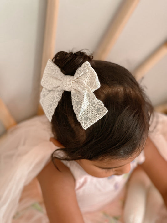 Lottie Lace Bow Clip