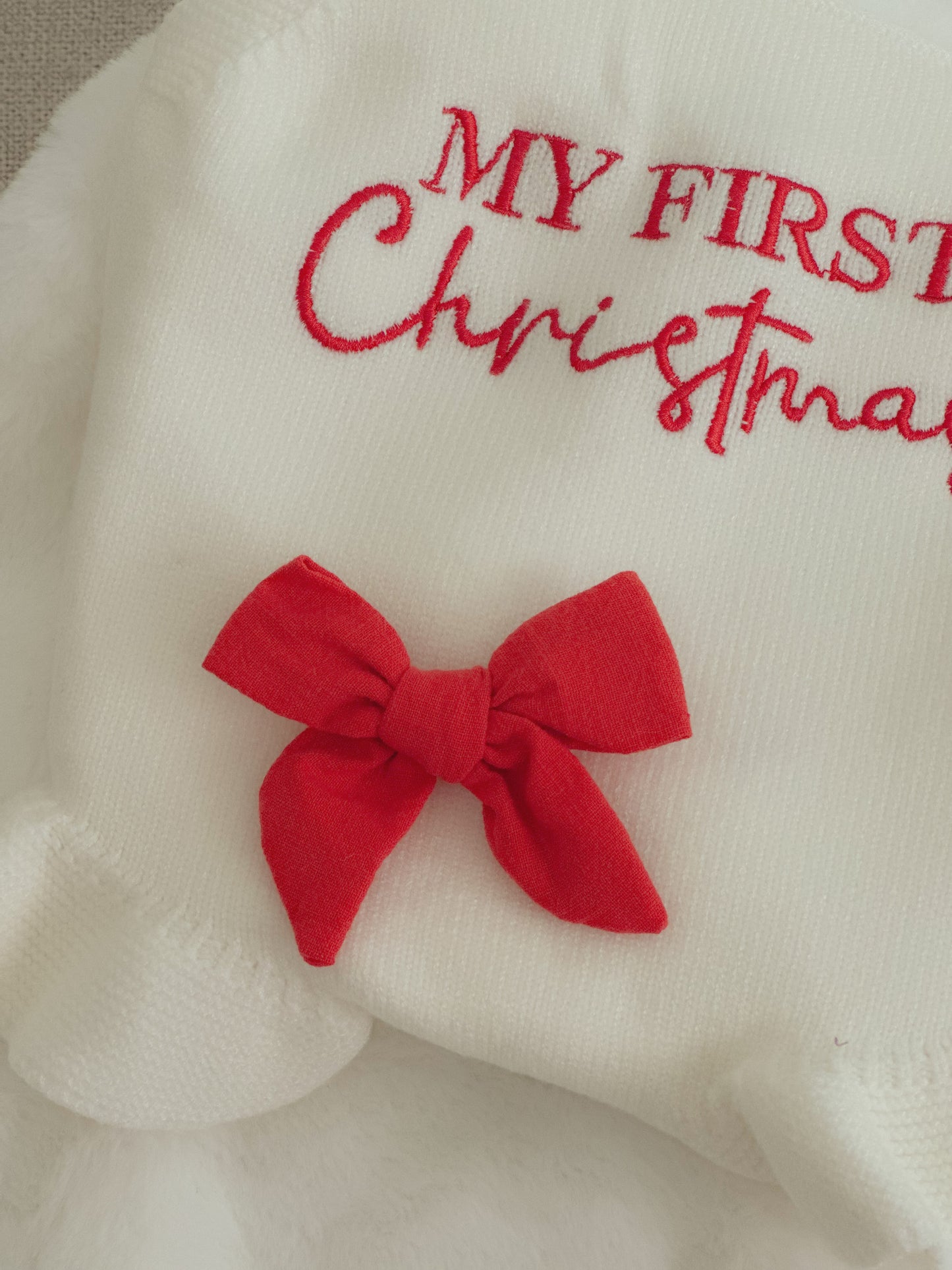 Rudolph Red | Linen Bow Clip